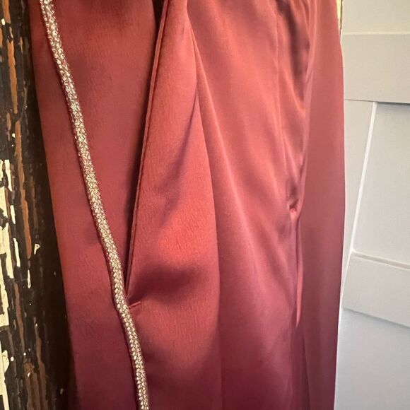 NWOT Rachel ZOE elegant satin wide leg dress pants w sparkle trim on legs.size 2 - Picture 3 of 10